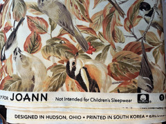 JoAnn’s Bird cotton quilt fabric Fall colors by the yard