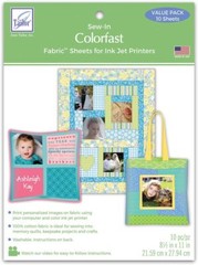 White Cotton Fabric Project Sheets For Inkjet Printing 10 Pack 8.5 X 11 Inch
