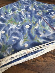 Vtg Cotton Fabric for Hobby Lobby Tropical Trading Blue Green 1 Yard
