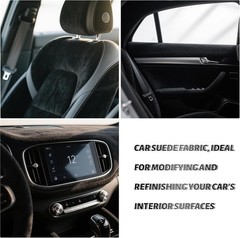 Suede Car Wrap Interior Vinyl, Self-Adhesive Interior Covering Dash Steering