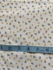 1.7 Yard Vintage Baby Diaper Pin Themed Unbranded Cotton Fabric Nursery 60″ Rare