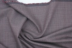 Reda 100% worsted wool Jacketing fabric 2.2 mts houndstooth burgundy color