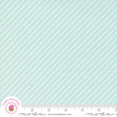 Moda STITCHED 20436 15 Sky Aqua Blue Diagonal Stripe FIG TREE Quilt Fabric