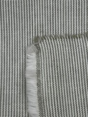 Heavy Muslin Pinstripe Beige Cotton Fabric 3.33 Yards 64″ Wide Unbranded Vintage