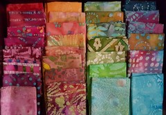 20 fat quarters, 100% BATIK Cotton Quilting Fabric, grab bag.