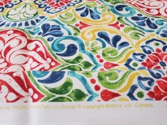 OOP 2014 Richloom Solarium Fabric Multi-Color Medallion 56″W x 65″L Water Resis