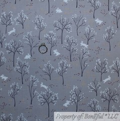 BonEful FABRIC FQ Cotton Quilt VTG White Black B&W Gray Cat Brick City Trash*Can