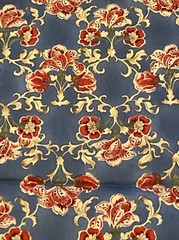 upholstery floral fabric blue Beige Red Classic Retro Style 57×142″ 4 Yards