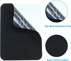 12Pcs Fabric Repair Patches, Black, Blue, Dark Grey, Light Gray | Iron