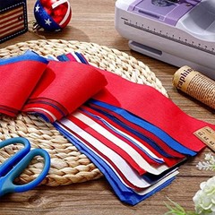 Hosuly 40 Pcs Patriotic Fabric Red White Blue Jelly Fabric for Quilting 4th o…