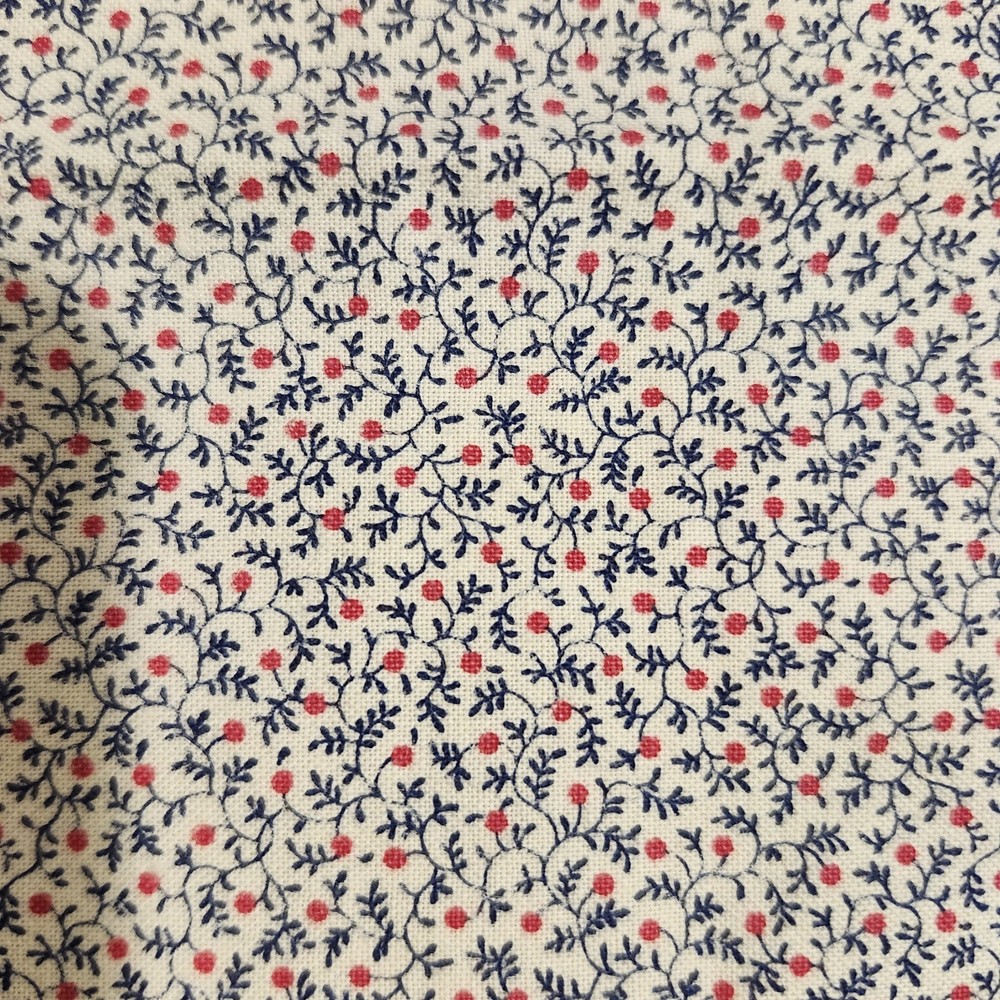 Vintage N.T.T. Yuletide Berries & Bows Cotton Fabric Christmas 22.5×44
