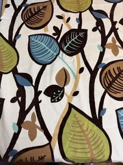 Fabric Lot 2 Yd 18 In 54 W Leaves Sherwood Willow Microfibres RF 5180 Teal Green