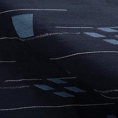 Donghia Modern Art Jacquard Uphol Fabric- Road Runner Marine 2.30 yd 6022135.115
