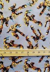 100% Cotton Fabric “Transformers, BumbleBee – HoneyComb pattern” Print /45″ Wide