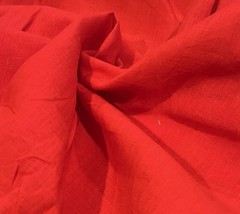 Red Linen fabric 56” Width Sold By The Yard