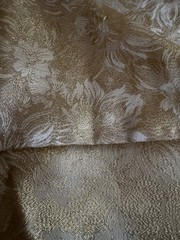 Vintage Gold Metallic Floral Brocade Fabric 2 Yds 20 In Decor Upholstery 48W