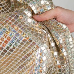 Iridescence Shining Reflective Magic Rainbow Fabric Clothing Craft 17.7*37.4in