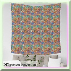 Retro Paisley Floral Waterproof Fabric for DIY Projects
