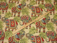 Elephant Tapestry Upholstery Fabric Curtains Cushions Throws Craft Footstool Use