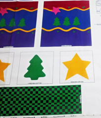 Dreamspinners VIP Cranston Christmas THREE REUSABLE Fabric GIFT BAGS Panel