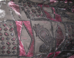 black Velvet Burnout on chiffon Fabric 44″ Wide x 88″ long