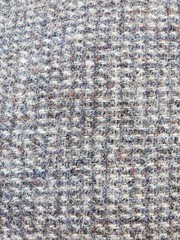 Vintage Harris Tweed ? ? Wool Fabric Grey Boucle tweed Woven In Scotland