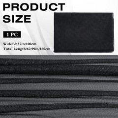 39.4×63 Inch Black Mesh Fabric by The Yard Breathable Polyester Netting Tulle…