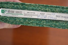 By 1/2 Yd, Green Swirls on Green Hand-Painted Indonesia Batik, Hoffman, B606