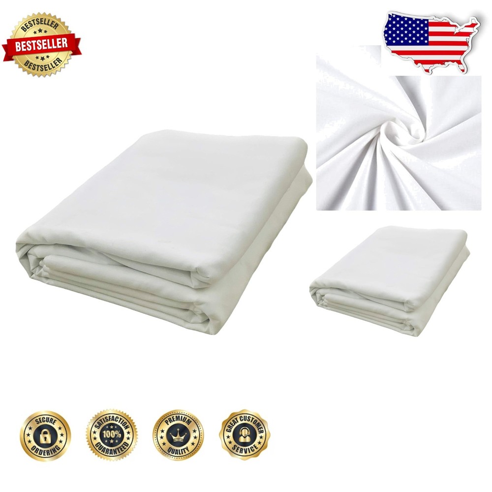High-Quality Bleached Muslin Fabric – 10 Yards, Medium Weight, Craft Textile