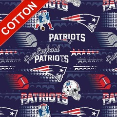New England Patriots NFL Cotton Fabric – 58″ Wide – Sold by The Yard & Bolt