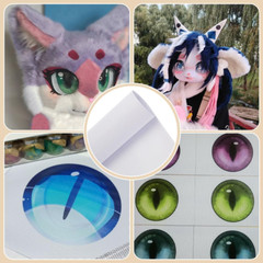 Fursuit Eye Mesh, 39X11.8Inch White PVC Plastic Net 0.2Mm Thick Waterproof Print