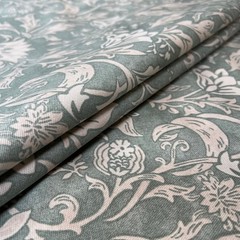 2.1 Metres iLiv Rococo Aqua 100% Cotton Curtain Upholstery Cushion Fabric
