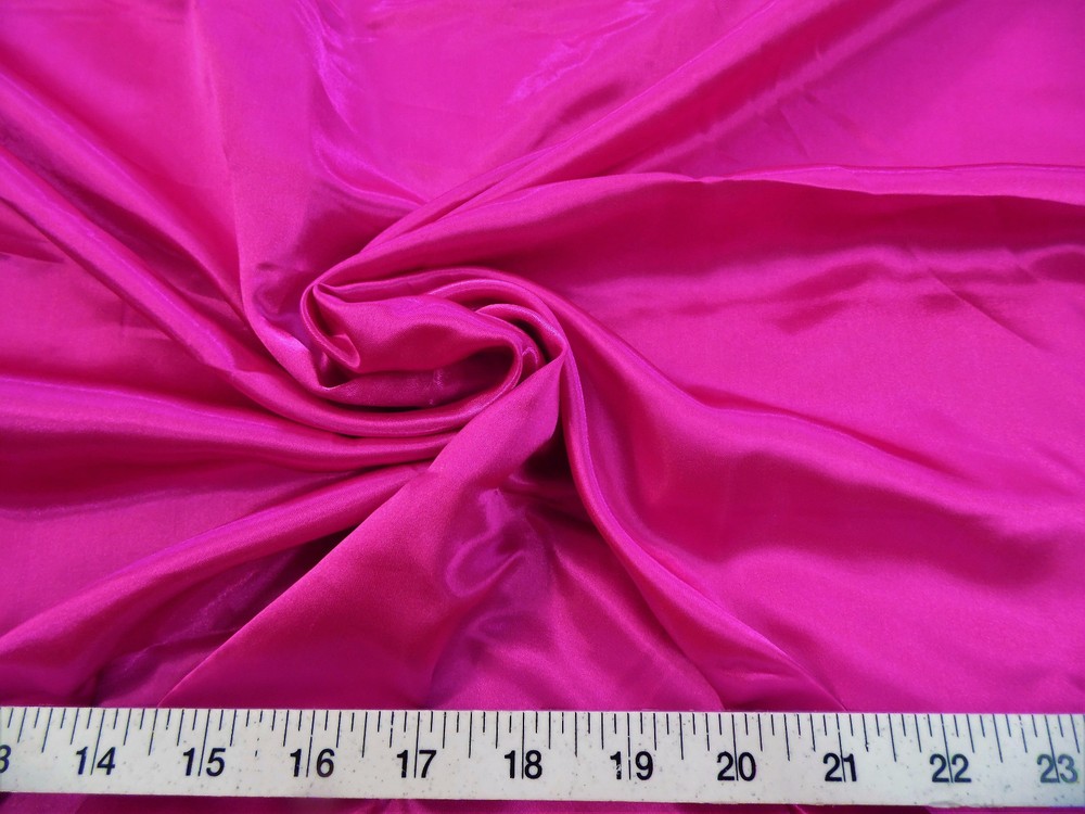 Discount Fabric Charmeuse Silky Bridal Satin Apparel Fuschia Pink CS12