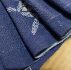 Antique Silk Fabric No478 Vintage Japanese Textile Timeworn 120cm Rare