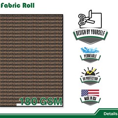 6ft Brown Sun Shade Fabric Roll Replaceable Canopy Pergola Multi-purpose Cloth
