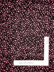 Loralie Designs Balloon Dots Fabric Half-Yard Circle Bubble Pink Black Cotton