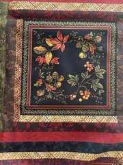 P&B Textiles “Abundance “ 100% Cotton Fabric 43”x101” Fall Flowers Panels