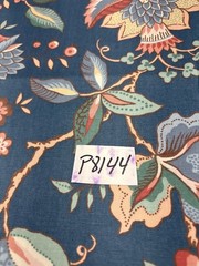 Waverly “Paulina” Floral Drapery Fabric 21″ x 50″ Cotton Blue Multicolor