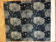 Ralph Lauren SAKAI Batik Fabric In Indigo, Remnant, 26.5”x23.5”, Chrysanthemum