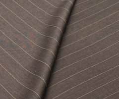 Holland & Sherry Brown Green Stripe Wool Cashmere Silk Fabric – 3.80m x 1.50m