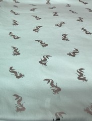 3 Yards Mint Green With Silver Mermaids -Knit