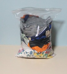 1 Pound of Small Fabric Scraps Solid Colors and Patterns Quilting Lot