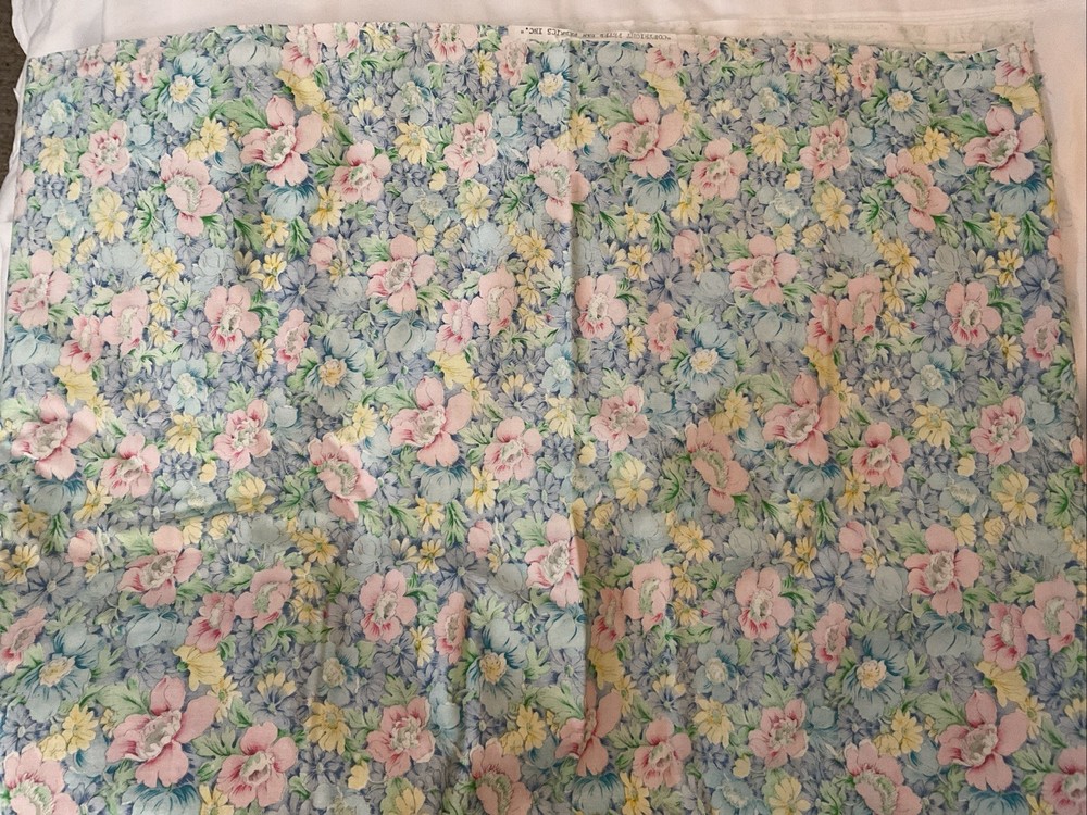 Watercolor Pastel Floral Cotton- 2.25 Yards