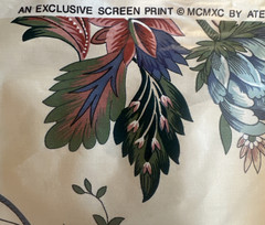 Atelier Originals Fabric Exclusive Screenprint 6+ Yds 53″ Jacobean Floral 1990