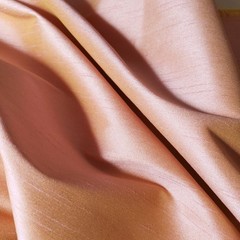 PINK LEMONADE FAUX SILK DUPIONI FABRIC 58″ TWO TONE PINK YELLOW BY THE YARD