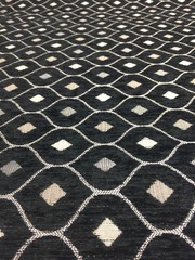 Black Silver Diamond Fabric Chenille upholstery Fabric by the yard