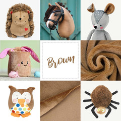 Plush Fabric | Solid Brown Minky Fabric for Sewing | Super Soft Cuddle Material