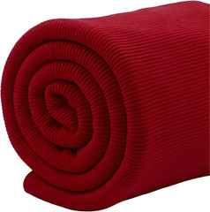 Deep Red Cotton Ribbing Fabric Stretch Knit Rib Material for Cuffs 9 Inch