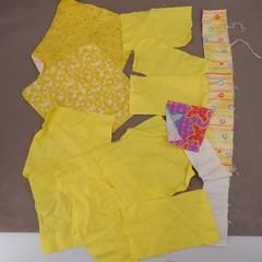 2+ lbs Cotton Flannel Fabric Scrap Destash Lot Squares Strips Cutouts Sewn Pcs