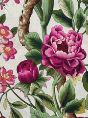 CHARLES BURGER CURTAIN FABRIC DESIGN Phesans 5.2 METRES PEONY 100% LINEN